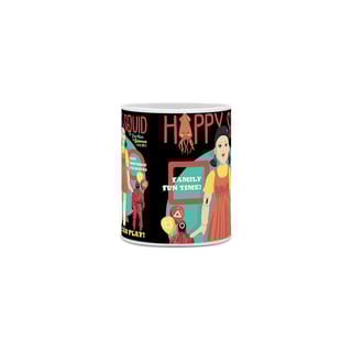 Nome do produto CANECA SIAMESE HAPPY SQUID ROUND 6