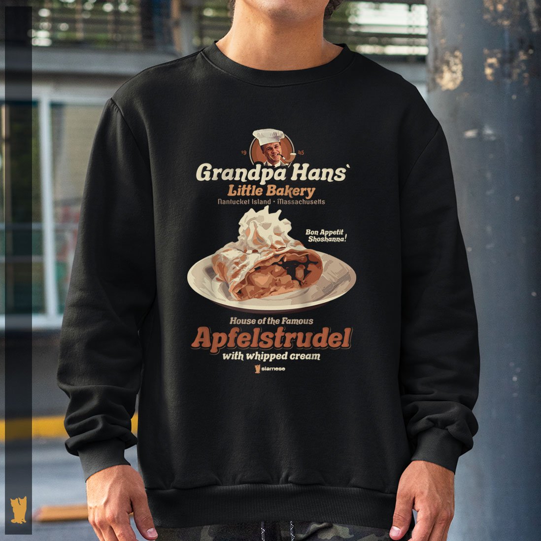Nome do produto: MOLETOM BASTARDOS INGLÓRIOS GRANDPA HANS APFELSTRUDEL