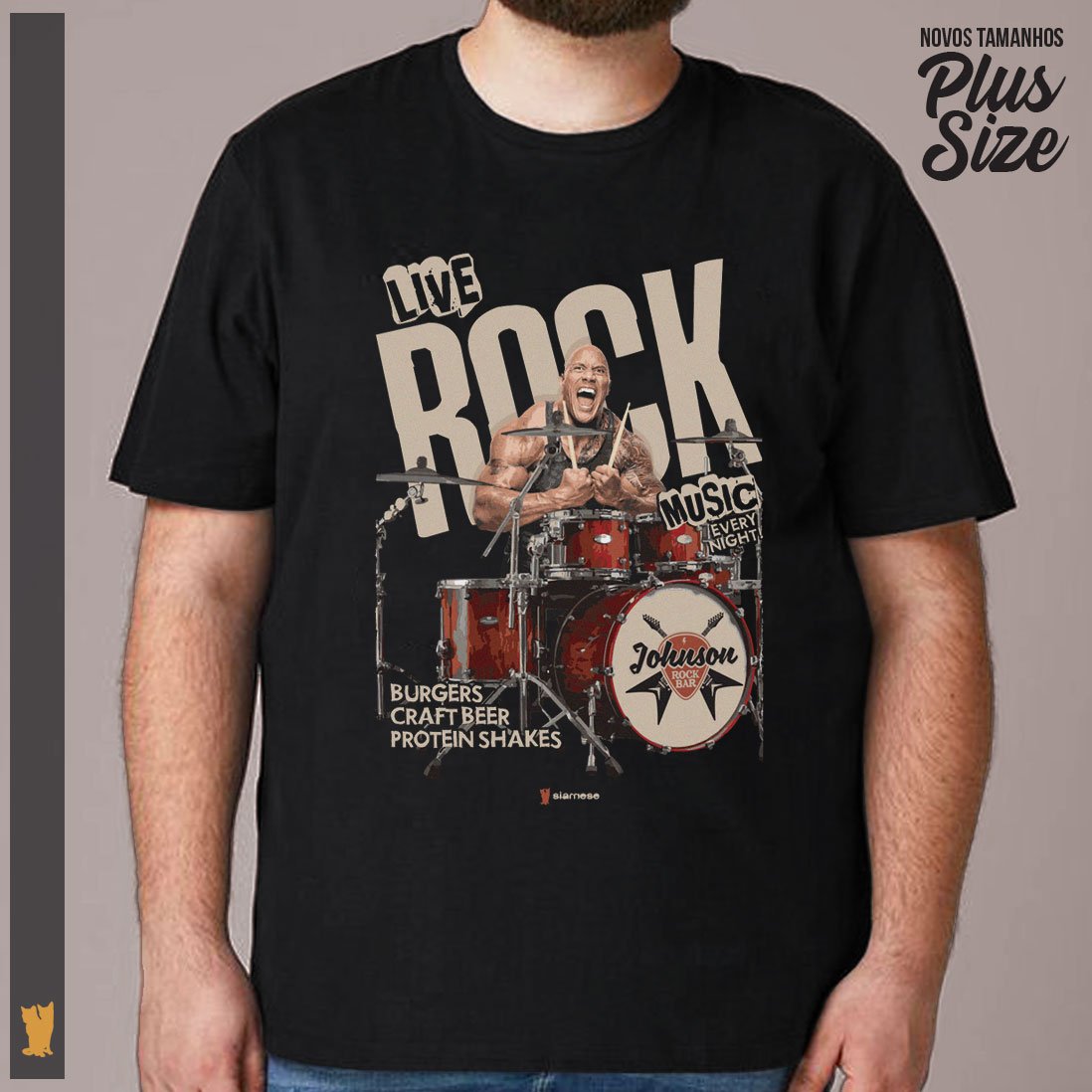 Nome do produto: SIAMESE PLUS SIZE THE ROCK LIVE MUSIC