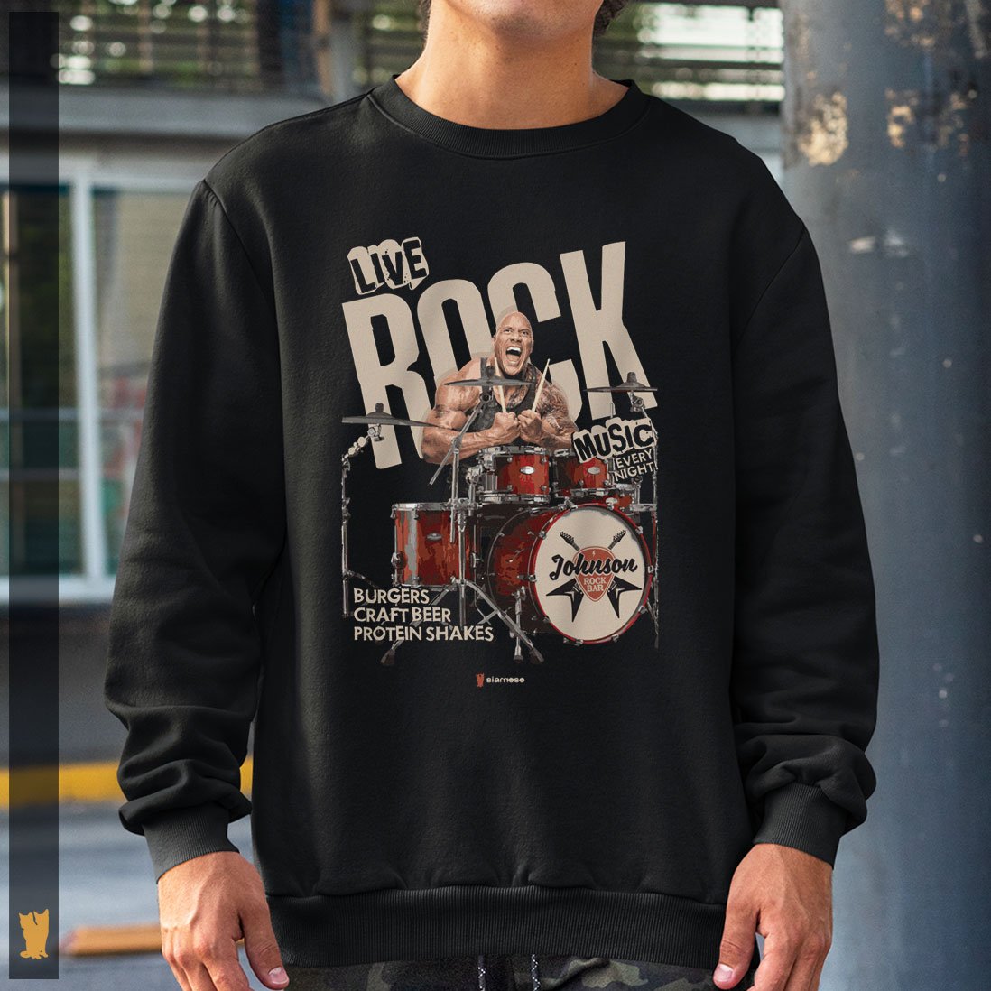 Nome do produto: MOLETOM THE ROCK LIVE MUSIC