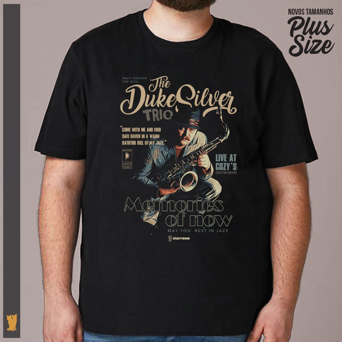 Nome do produto: SIAMESE PLUS SIZE RON SWANSON DUKE SILVER TRIO