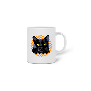 CANECA GATO PRETO ORANGE