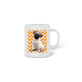 CANECA PUG LARANJA