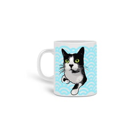 CANECA GATINHO AZUL