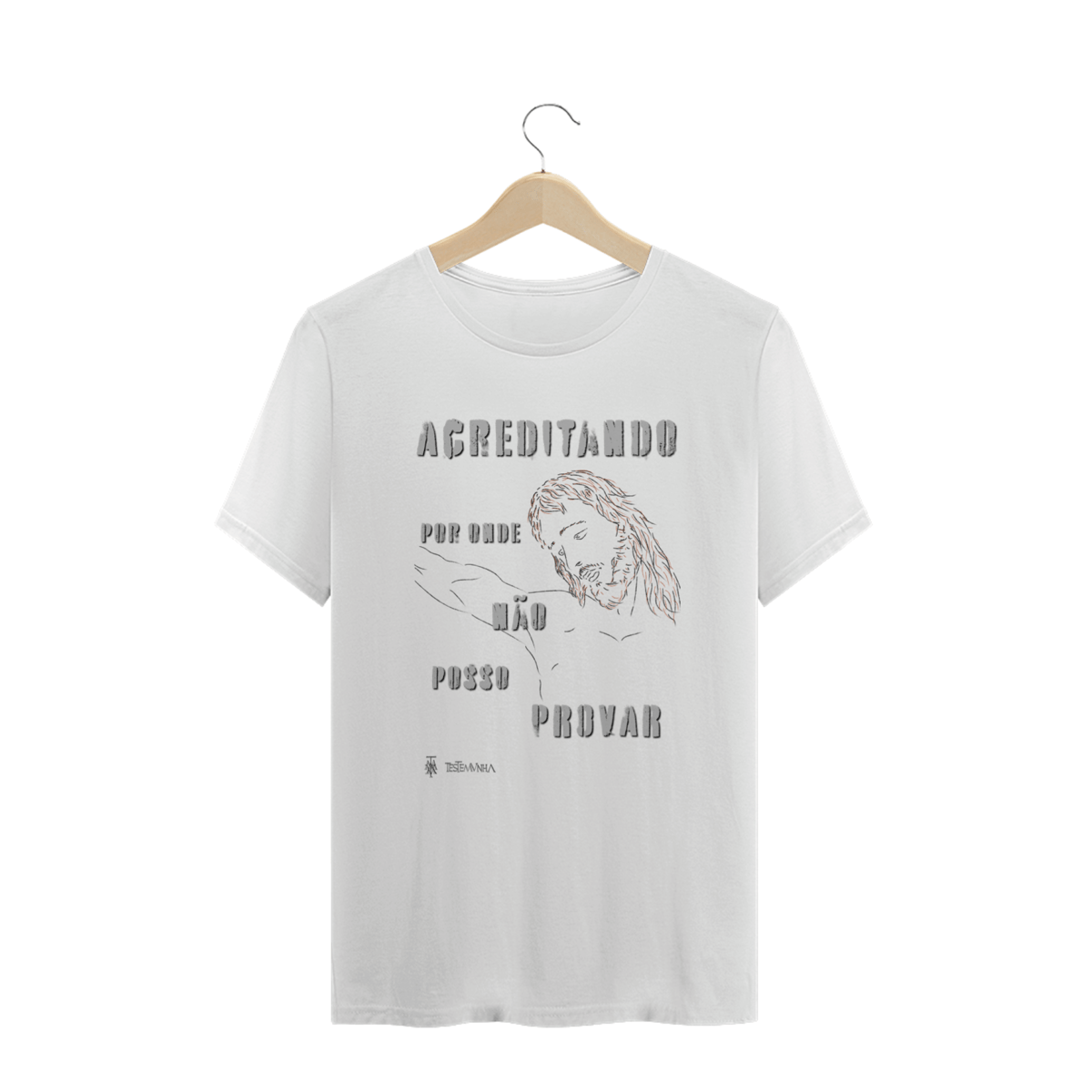 Nome do produto: Camiseta Acreditando (clara)