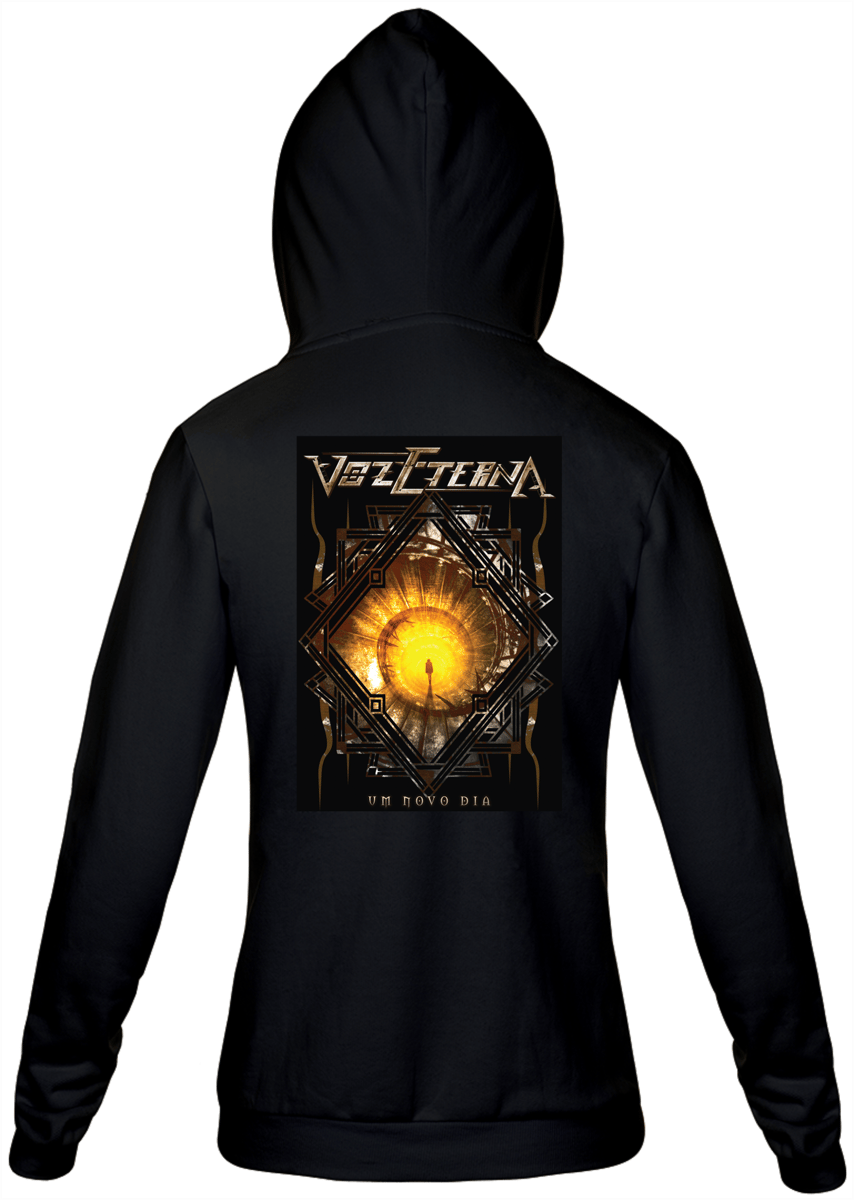 Nome do produto: Moletom Zíper Voz Eterna Um Novo Dia