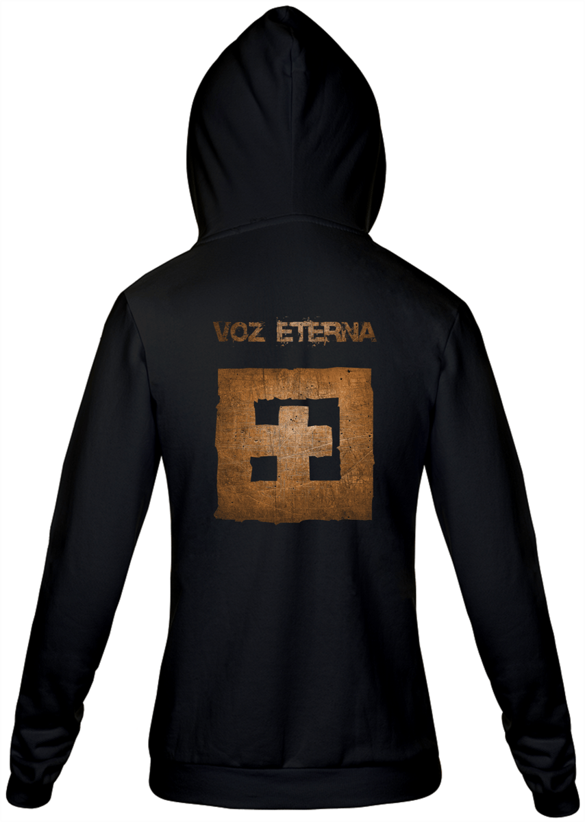 Nome do produto: Moletom Zíper Voz Eterna Retrô