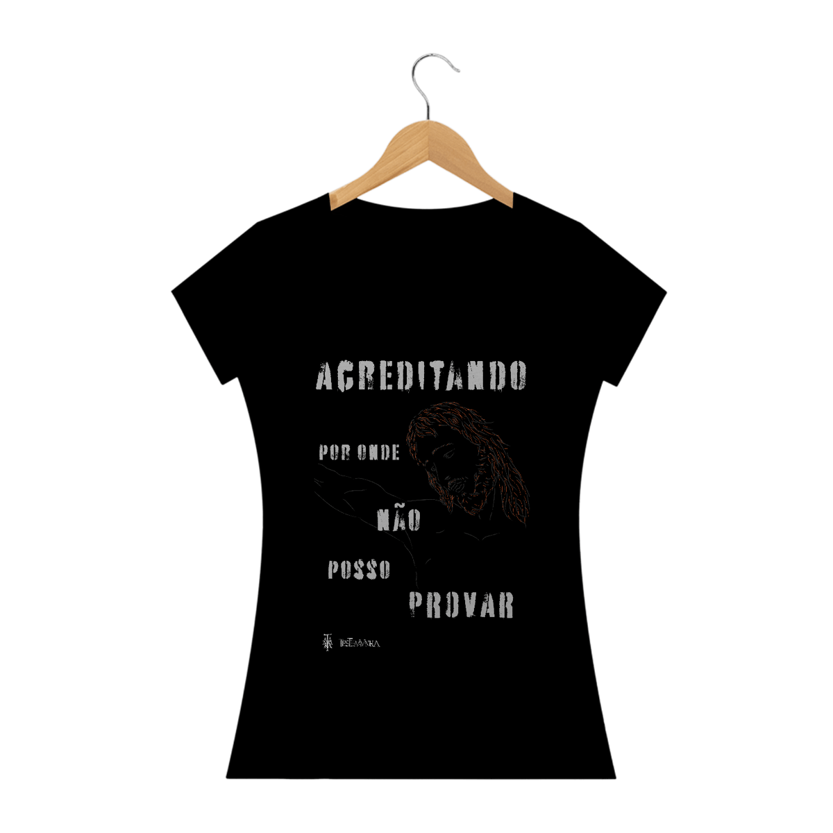 Nome do produto: Baby Look Acreditando (escura)