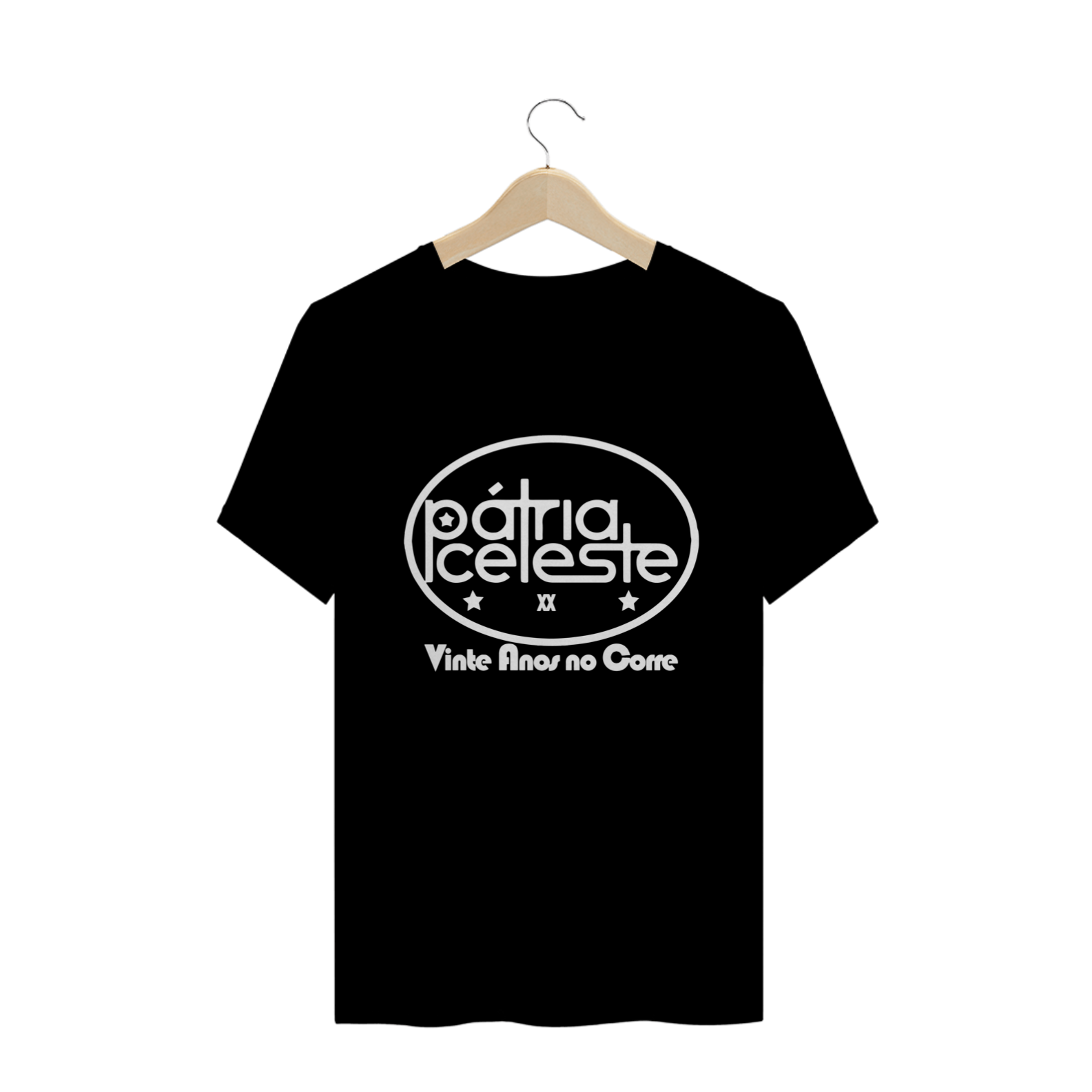 Camiseta Pátria Celeste Vinte Anos no Corre (escura)