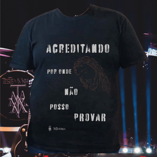 Nome do produtoCamiseta Plus Size Acreditando (escura)