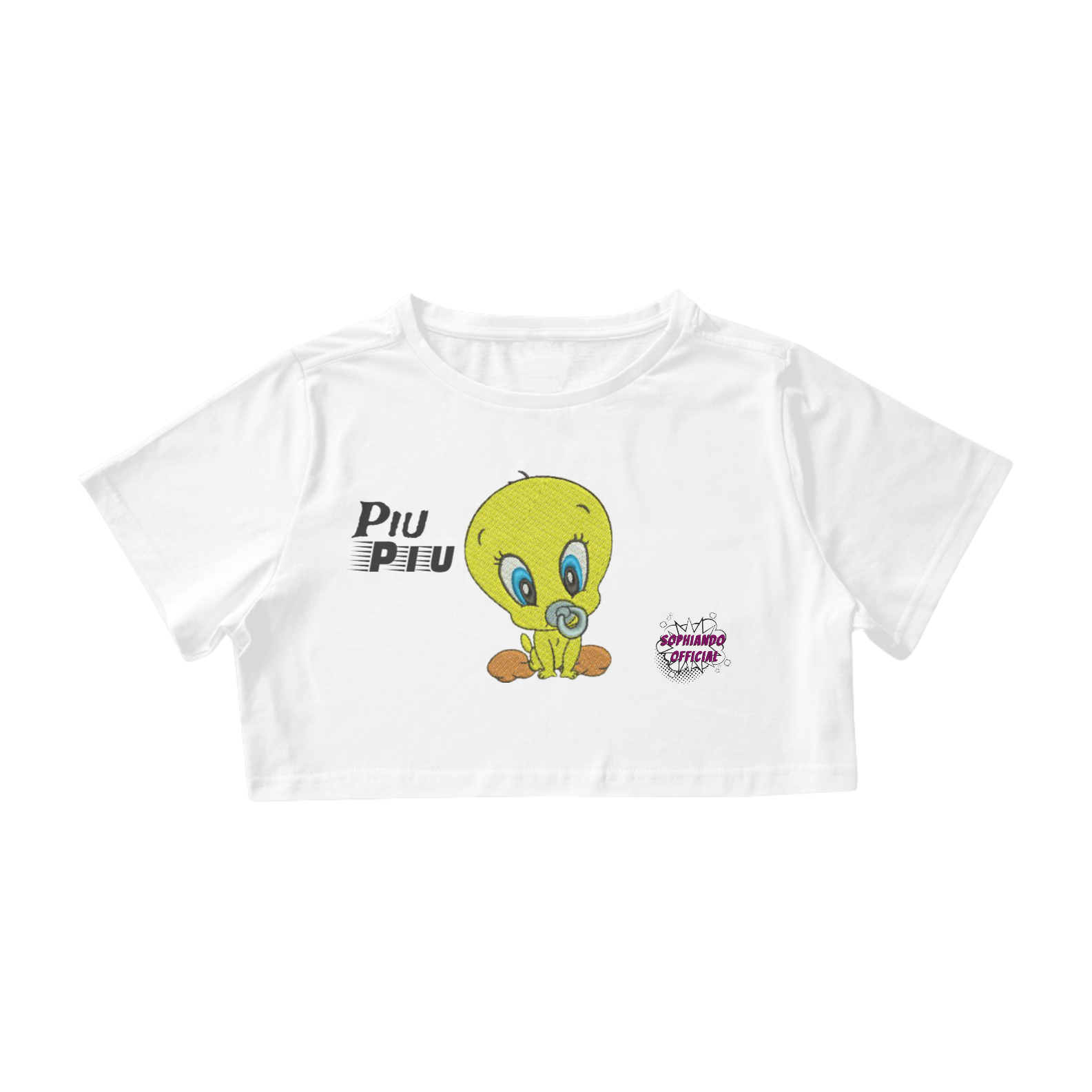 Piu-Piu! Camisa Cropped Feminino