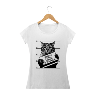 Nome do produto Baby Look Feminina Gato Dona Chica