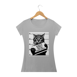 Nome do produto Baby Look Feminina Gato Dona Chica