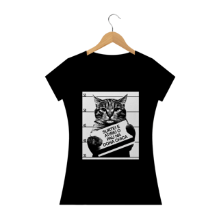 Nome do produto Baby Look Feminina Gato Dona Chica