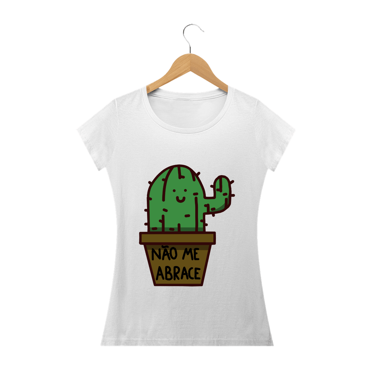 Nome do produto: Camiseta Cacto Antissocial Colorida Feminina