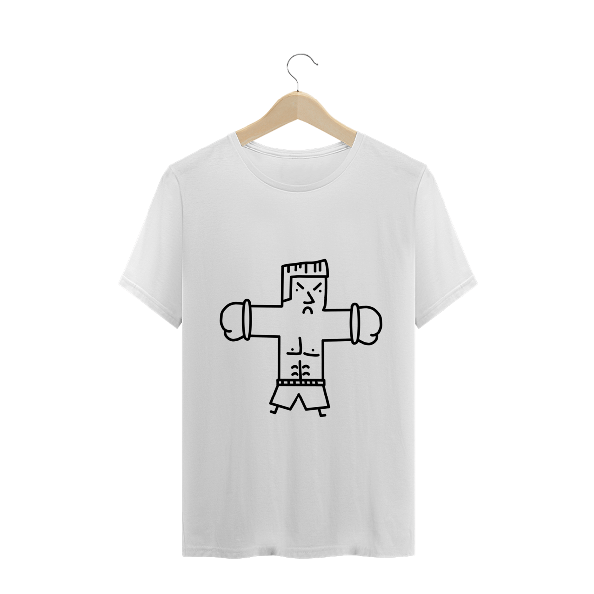 Nome do produto: Camiseta Homem Briga Contorno Masculina
