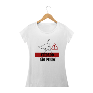 Nome do produtoCamiseta Feminina - Pinscher - Cuidado!
