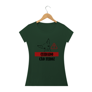 Nome do produtoCamiseta Feminina - Pinscher - Cuidado!