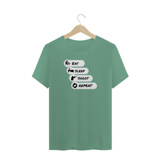 Nome do produto Camisa - Eat, sleep, shoot, repeat