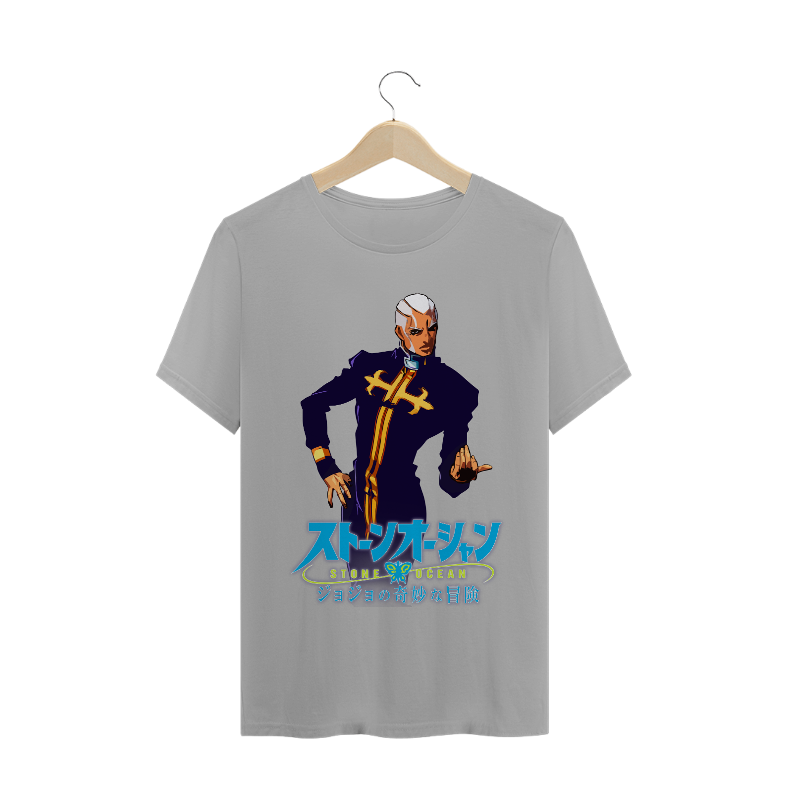 Camiseta Enrico Pucci - Camiseta Jojo Stone Ocean