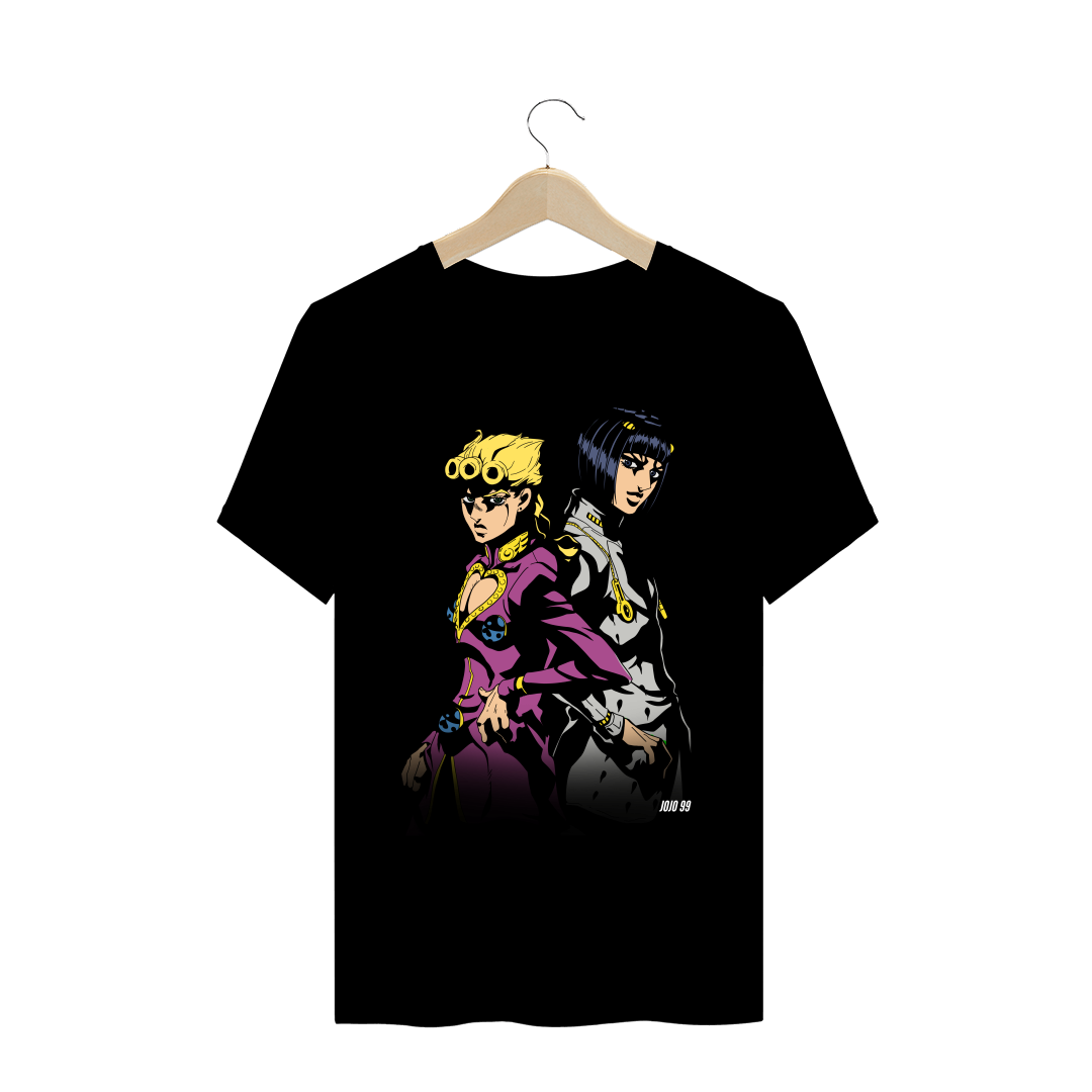 Camiseta Giorno Giovanna e Bruno Bucciaratti - JoJo's Bizarre Adventure Part 5: Vento Áureo e Golden Wind