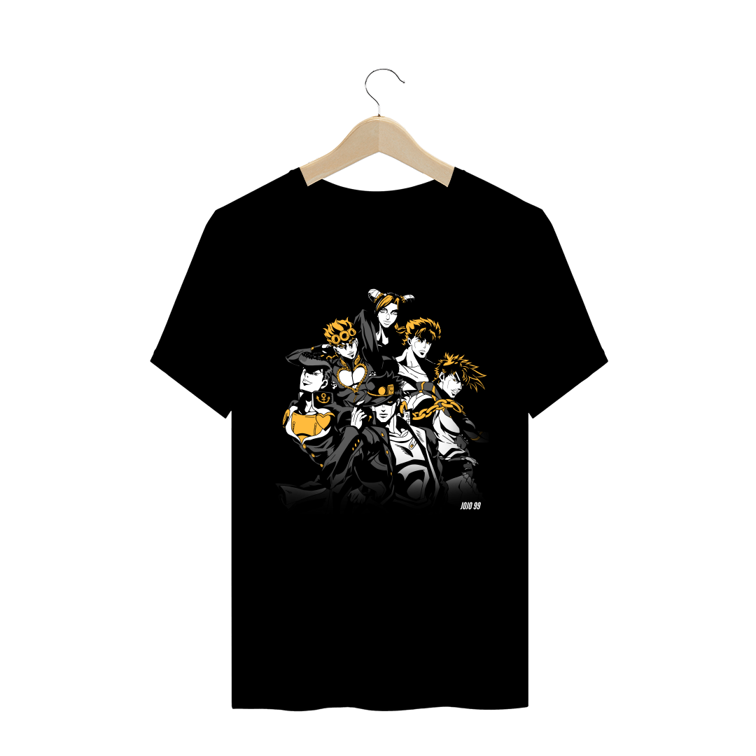 Camiseta Jonathan, Joseph, Jotaro, Josuke, Giorno e Jolyne  (Todos os Joestar) - JoJo's Bizarre Adventure