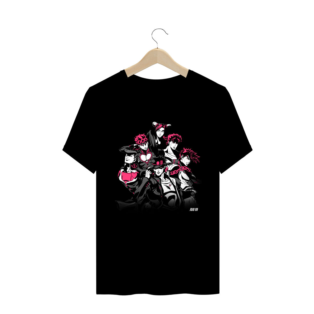 Camiseta Jonathan, Joseph, Jotaro, Josuke, Giorno e Jolyne (Todos os Joestar) - JoJo's Bizarre Adventure ALTERNATIVO