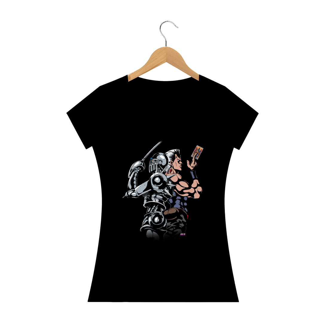 Camiseta Feminina Jean Pierre Polnareff e Silver Chariot - JoJo's Bizarre Adventure Part 3: Stardust Crusaders