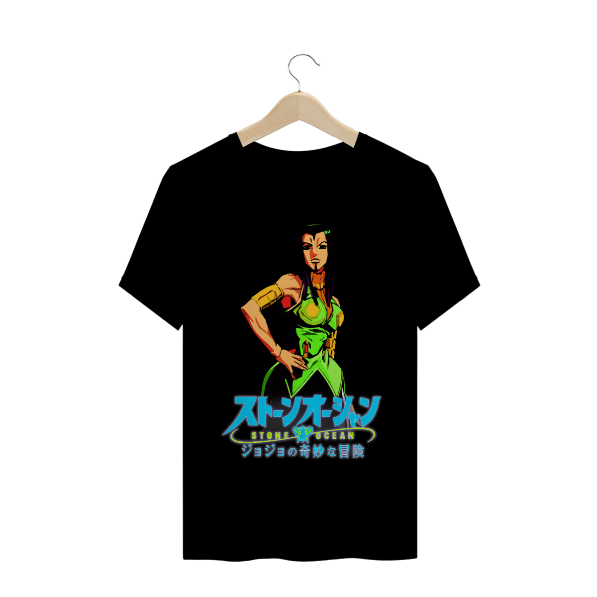 Nome do produto: Camiseta Ermes Costello - Camisa JoJo Stone Ocean