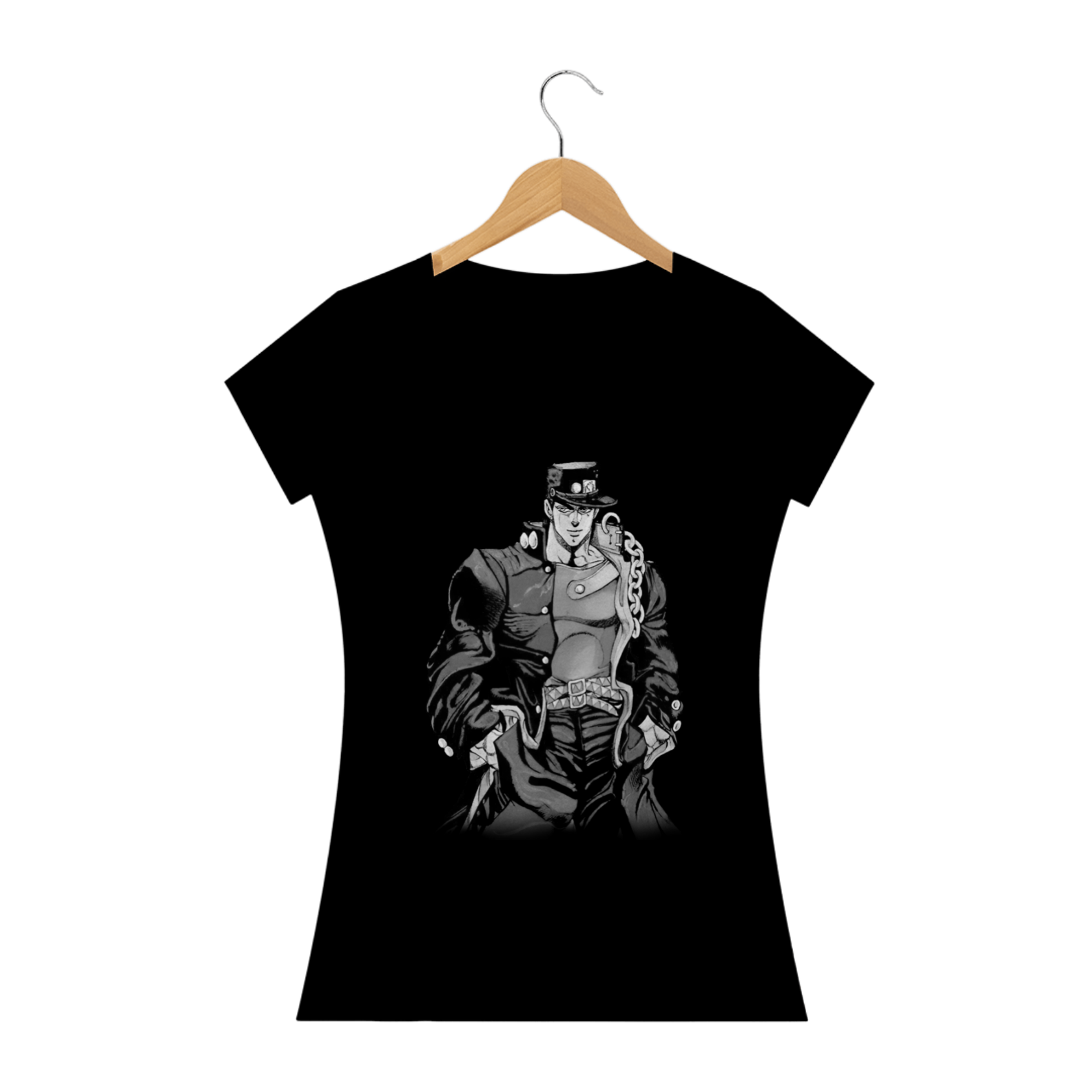 Camiseta Feminina Jotaro Kujo - Camiseta JoJo's Bizarre Adventure Part: 3 Stardust Crusaders