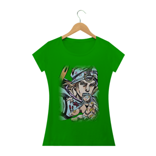Nome do produtoCamiseta Babylook Johnny Joestar - Camiseta JoJo's Bizarre Adventure Part 7 - Steel Ball Run