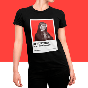 Camisa Faustina minha santa favorita