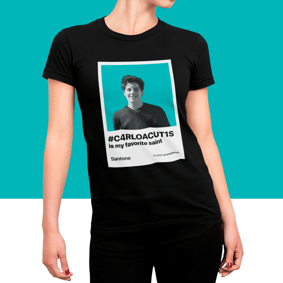 Camisa Carlo Acutis meu santo favorito