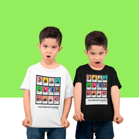 Camisa infantil meus santos favoritos