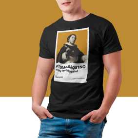 Camisa São Tomás de Aquino meu santo favorito