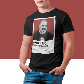 Camisa Padre Pio meu santo favorito