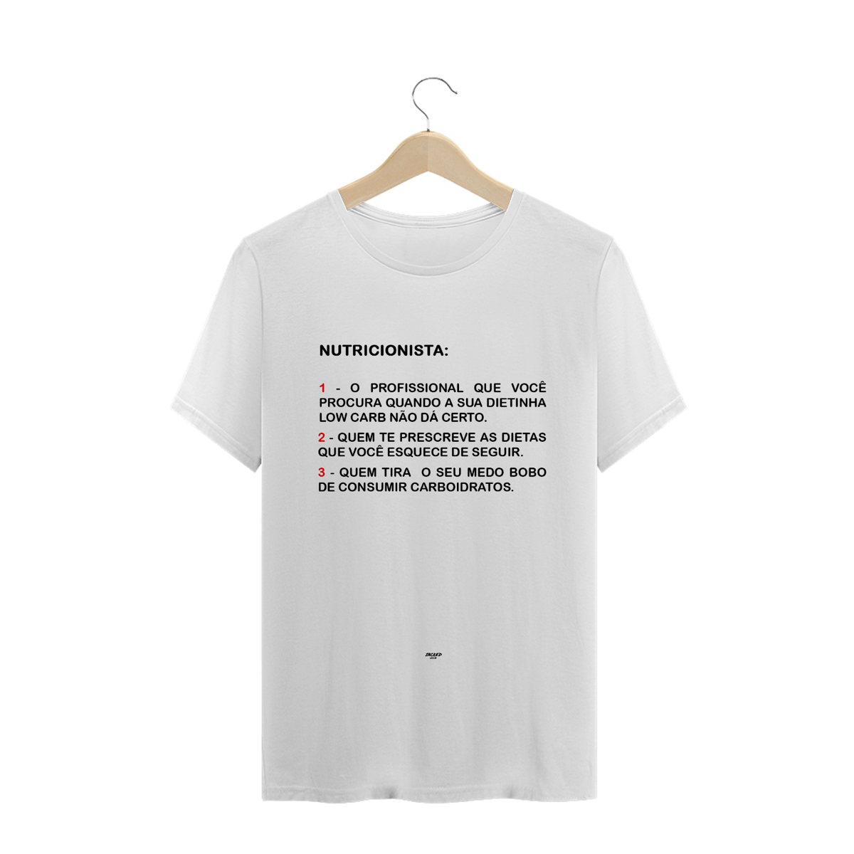 Nome do produto: Camiseta NUTRICIONISTA - WHITE