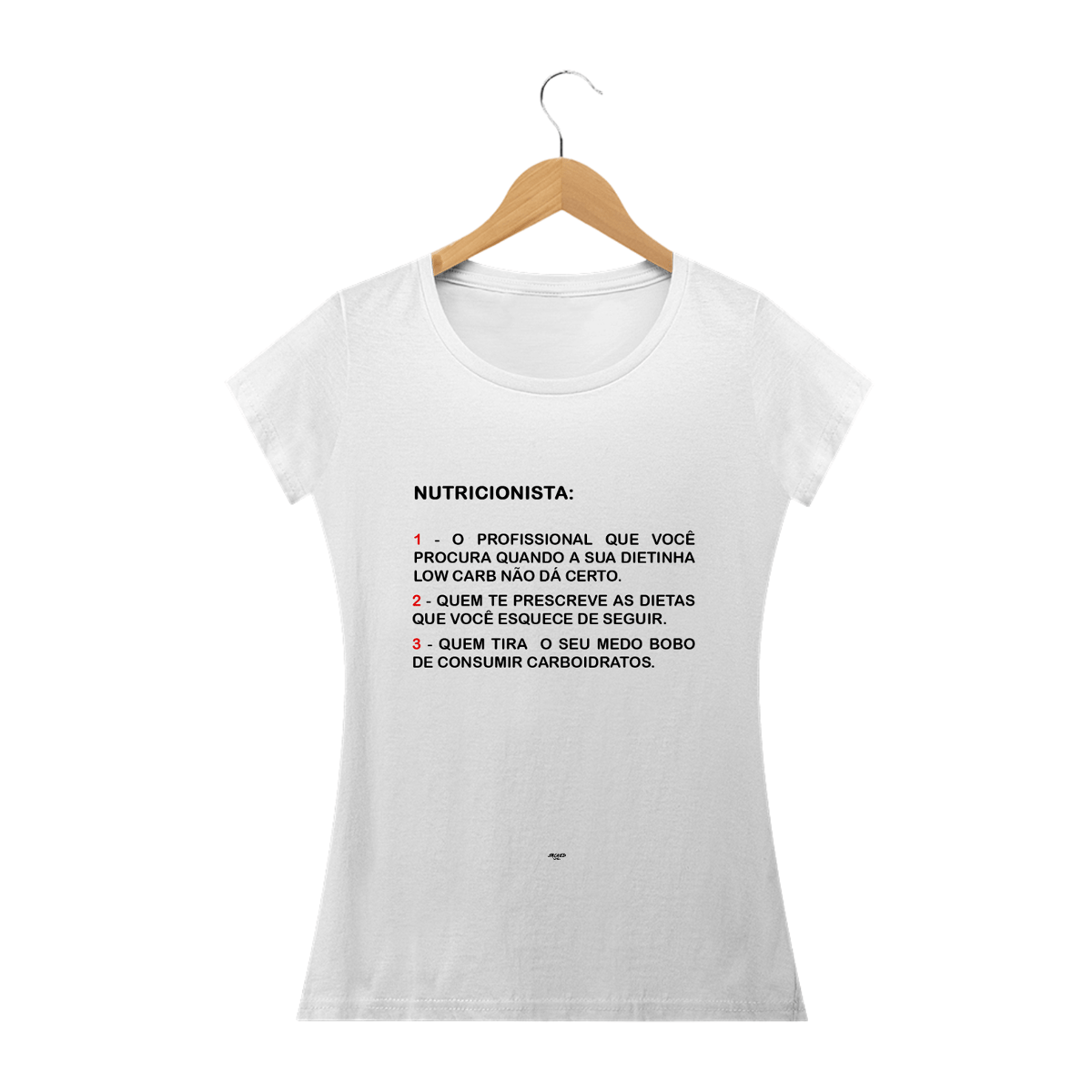 Nome do produto: Camiseta Baby Long - NUTRICIONISTA - WHITE