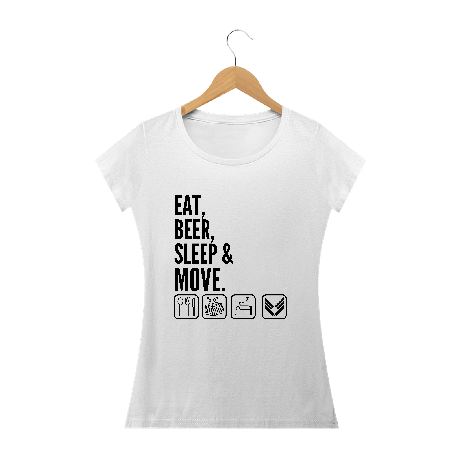 Babylook Eat<beer & move premiun branca