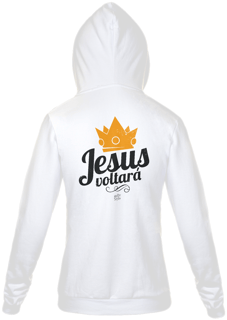 Nome do produto MOLETOM JESUS VOLTARÁ CAPUZ ZIPER UNISSEX