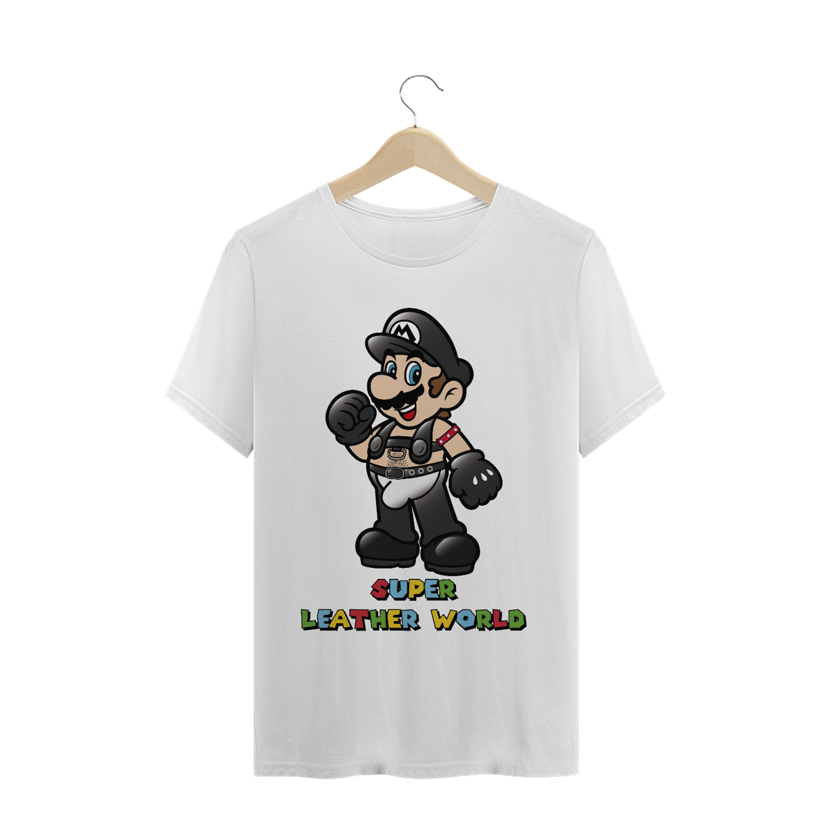 Nome do produto: T-Shirt Super Mario Leather World (Branca)