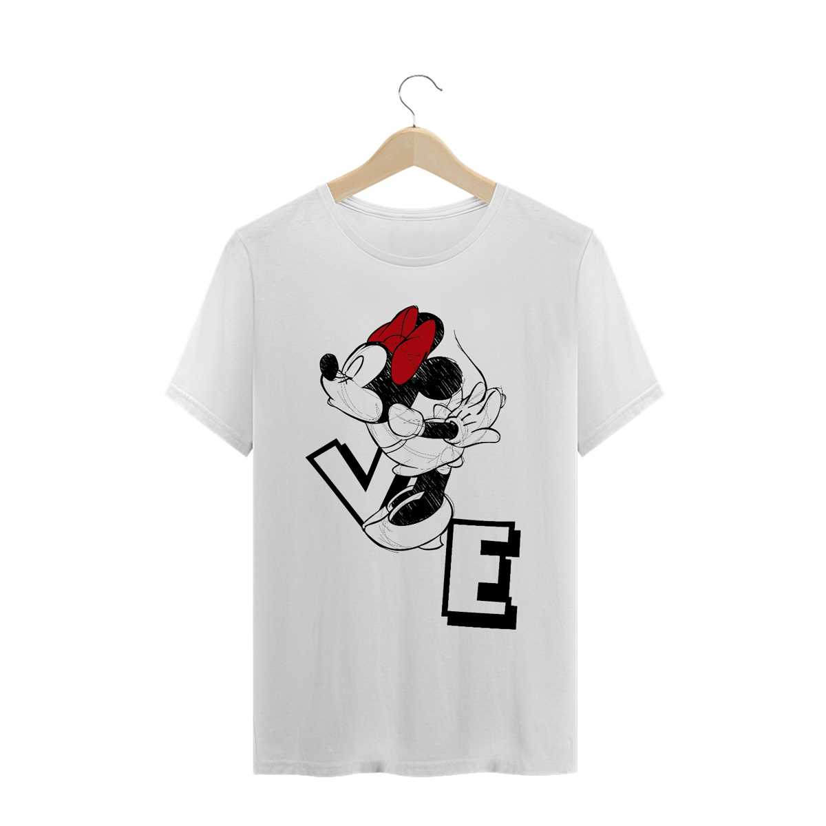 Nome do produto: T-Shirt Minnie Namorados VE (Branca)