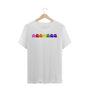 Nome do produtoT-Shirt Ghosts PacMan Rainbow