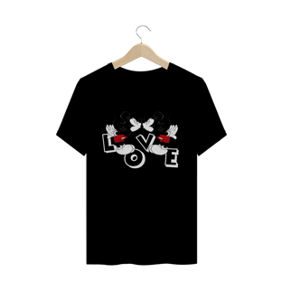 Nome do produtoT-Shirt Mickey & Mickey Namorados LOVE (Preta)