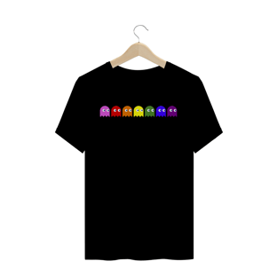Nome do produtoT-Shirt Ghosts PacMan Rainbow