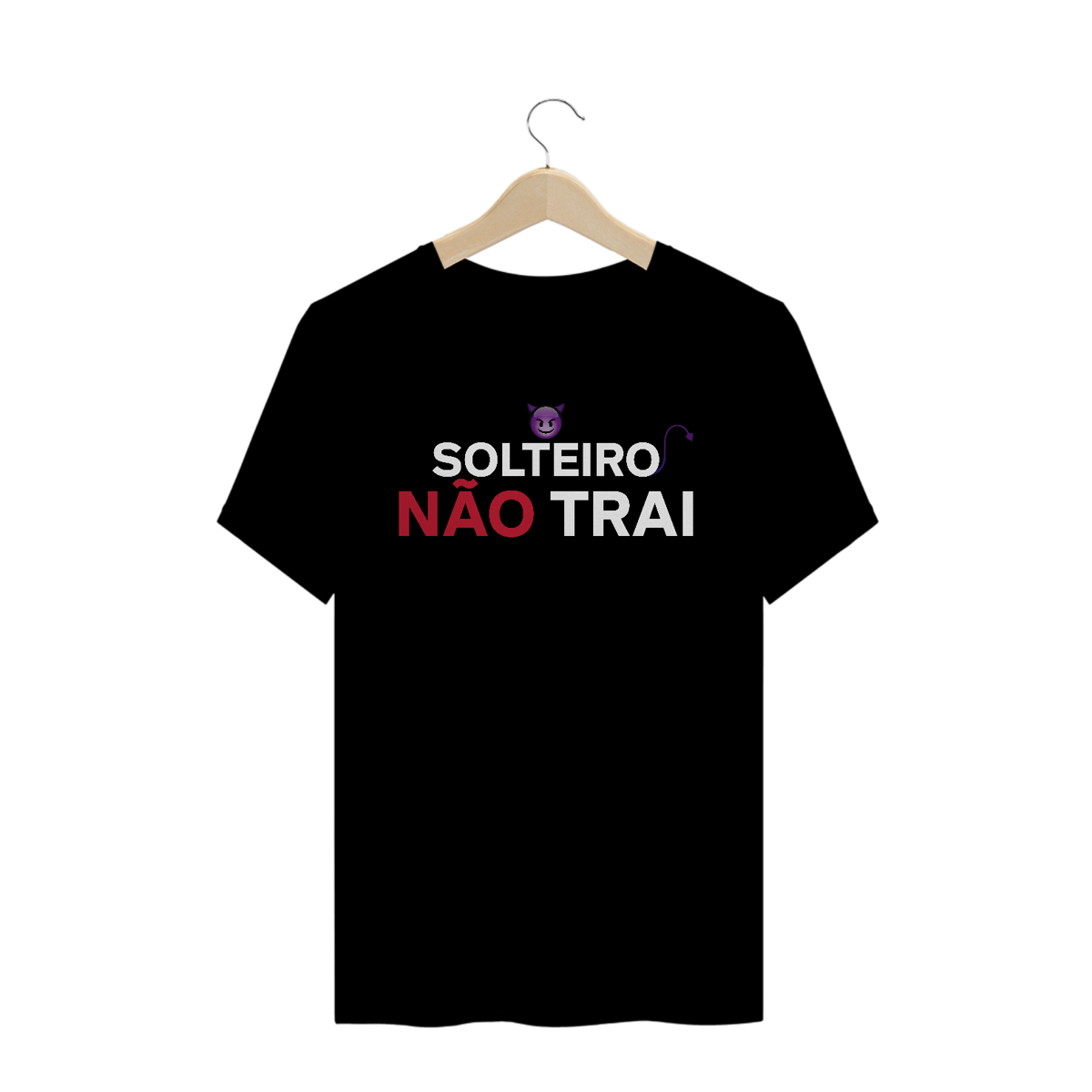 Nome do produto: T-Shirt Solteiro Não Trai (Preta)