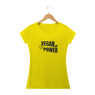Nome do produto Camiseta Baby Long | VEGAN POWER | AstroVeg
