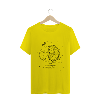 Nome do produto Camiseta Unissex | Leão | Leão vegan? Prazer, eu! | P&B