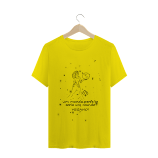 Nome do produto Camiseta Unissex | Virgem | Um mundo perfeito seria um mundo VEGANO! | P&B