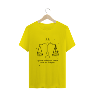 Nome do produto Camiseta Unissex | Libra | Coloque na balança e verá: O futuro é vegano! | P&B